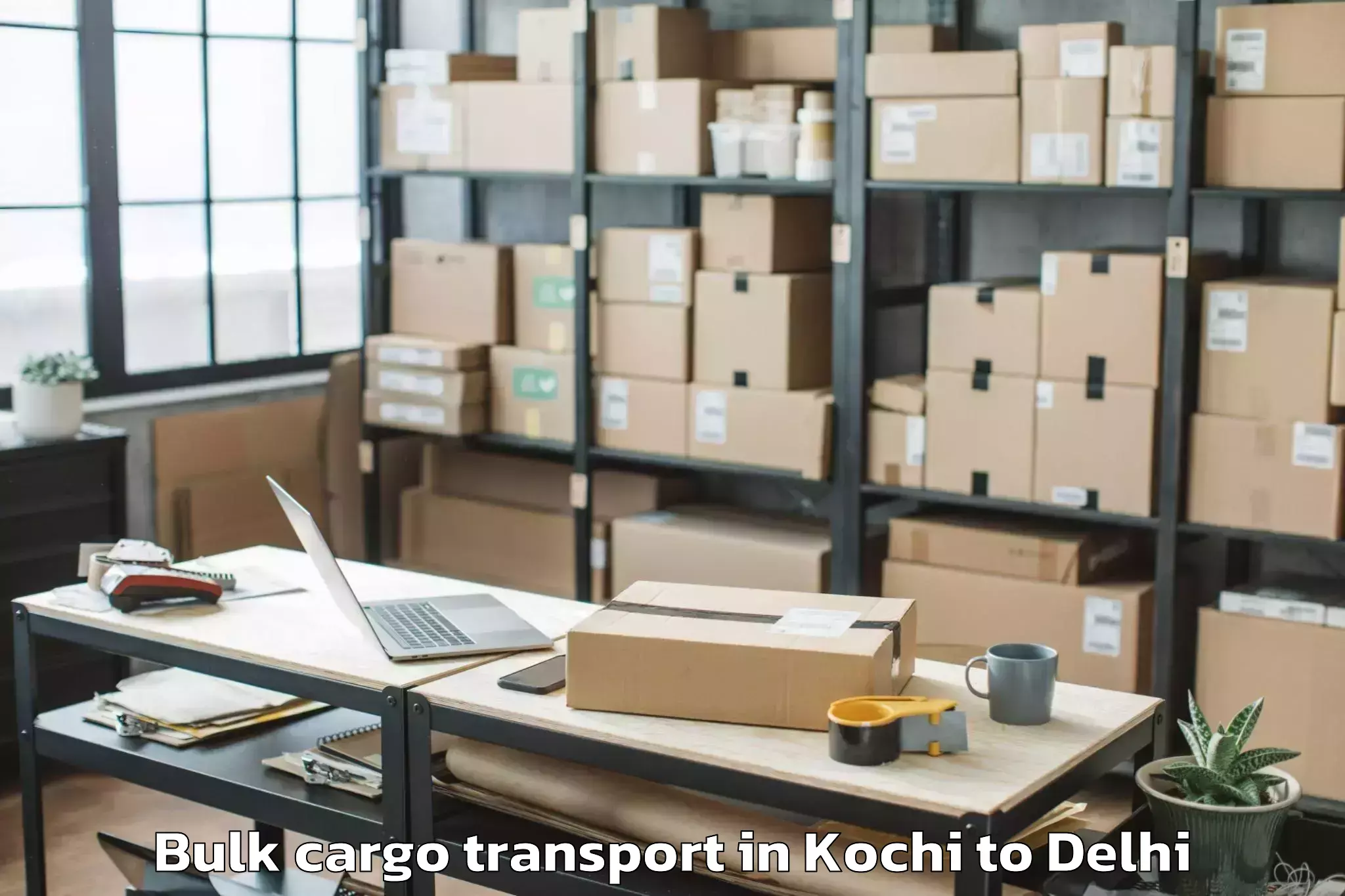 Top Kochi to Aggarwal City Mall Pitampura Bulk Cargo Transport Available